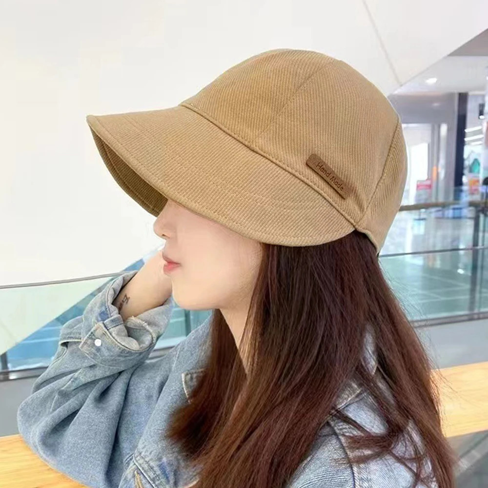 Womens Foldable Sunhat Summer Outdoor Beach Fishermans Hat Sunscreen UV Protective Adjustable Cotton Width Brim Bucket 250326