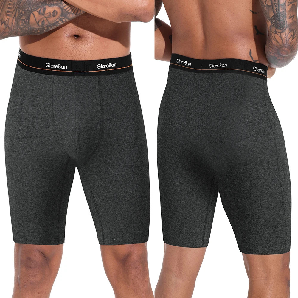 4pcs Pack Long leg Cotton Boxer Men Underwear Male Panties And Underpants For Homme Set Shorts Box Slip Briefs Soft 251106