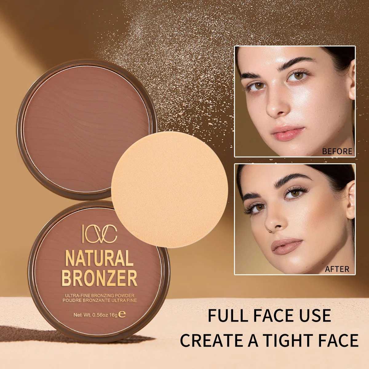 Bronze 4-color powder concealer waterproof and durable oil control is not easy to decolourXJ250407