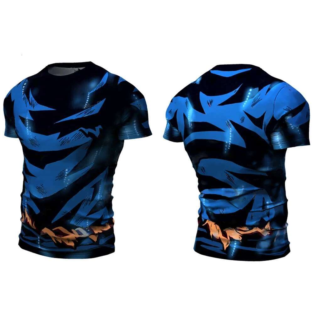 Summer New Cosplay Printed Clothing Fiess Running O-Neck Cartoon Bodybuilding Sport Shirts Tops Gym Men T Shirt