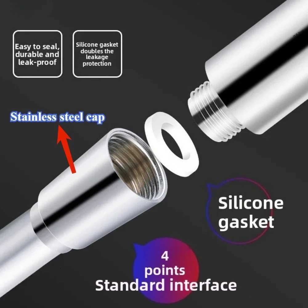 Hot 15/2M Silicone Shower s Hose ible Anti-Winding Pipe High Pressure Powerf Shower Tube Bathro Faucte Accessories Y251107