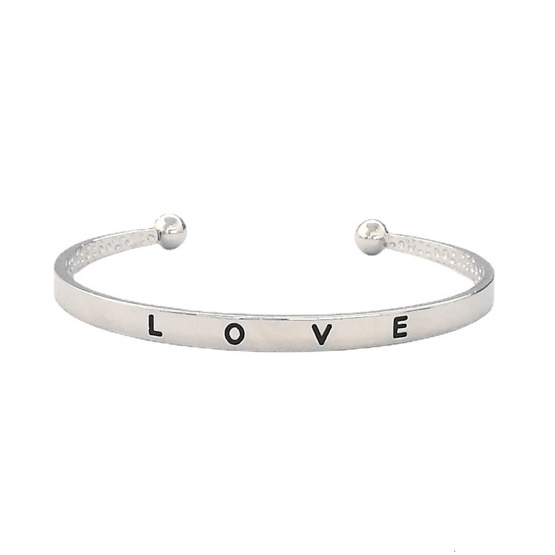 Fashionable, simple and versatile LOVE opening for women's high-end temperament bracelet