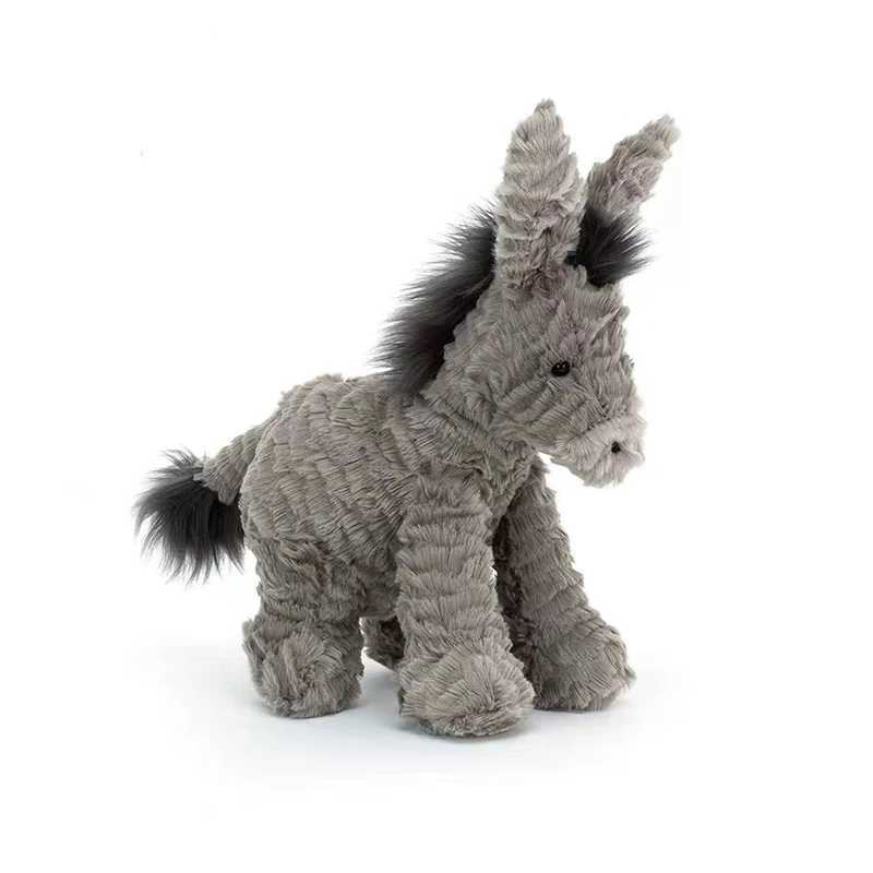 23/40/60CM Cute Burro Peluche Toys Lovely Grey Donkey Plush Dolls Stuffed Soft Animal for Baby Infant Birthday Room Decor Gifts C251107