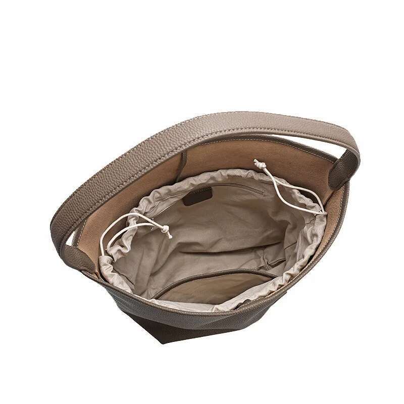 Hot Sale Women Lady Lazy Style Soft Leather Shoulder Bag Underarm Pack Female Casual Large Tote Bucket Handbag Wholesale New