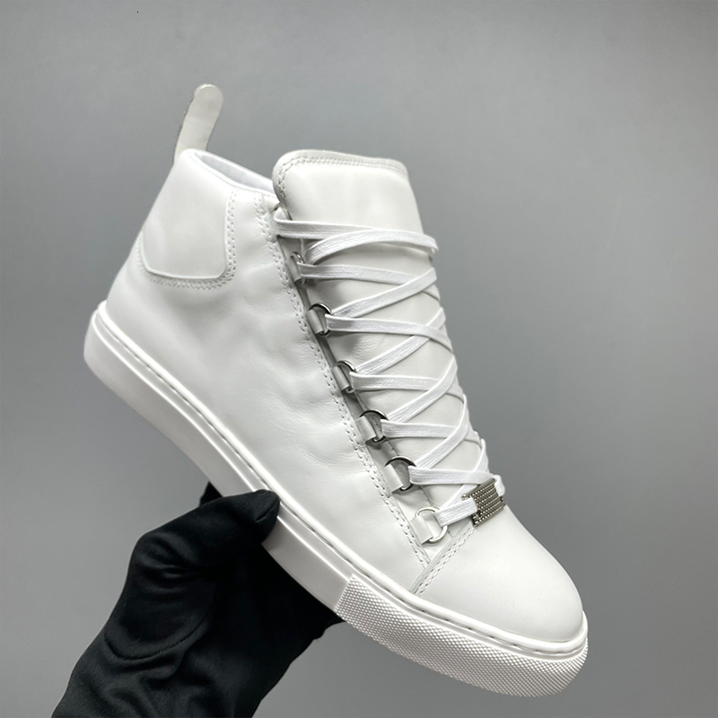 Top Designer Arena Sneakers For Men Leather High Top Athletic Shoes Classic Trainers Outdoor Fashion Causal Shoes 610