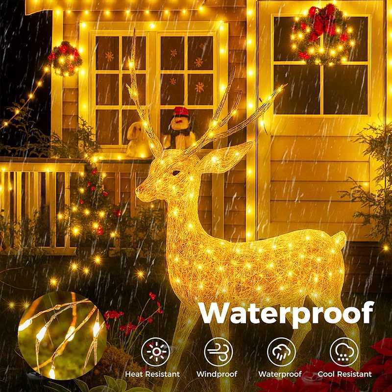 1pcs Solar LED String Lights Waterproof Outdoor Garden Fairy Solar Lights 8 Modes for Street Patio Balcony Tree Decor W251107