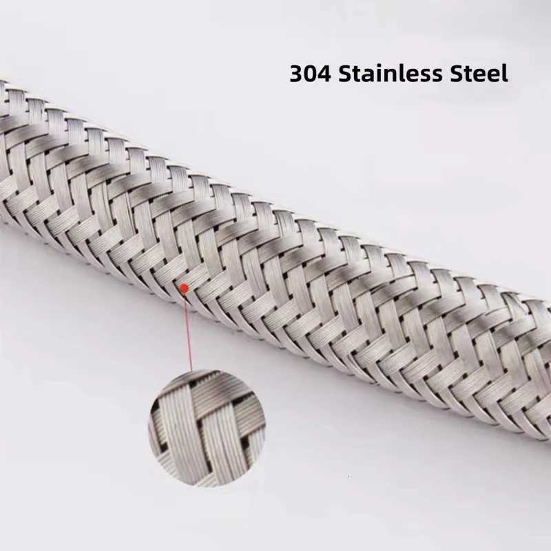 Bathro Hose Stainless Steel ible Water Pipe Kitchen 2 Pieces/Set Hot and Cold Water Tap Water Supply Pipe Hose G 1/2 G 3/8 Y251107