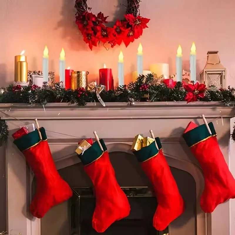 Christmas Floating LED Candle Flameless Remote Control Conical Candle Holiday Scene Decoration Table Decor Festive Lighting W251107