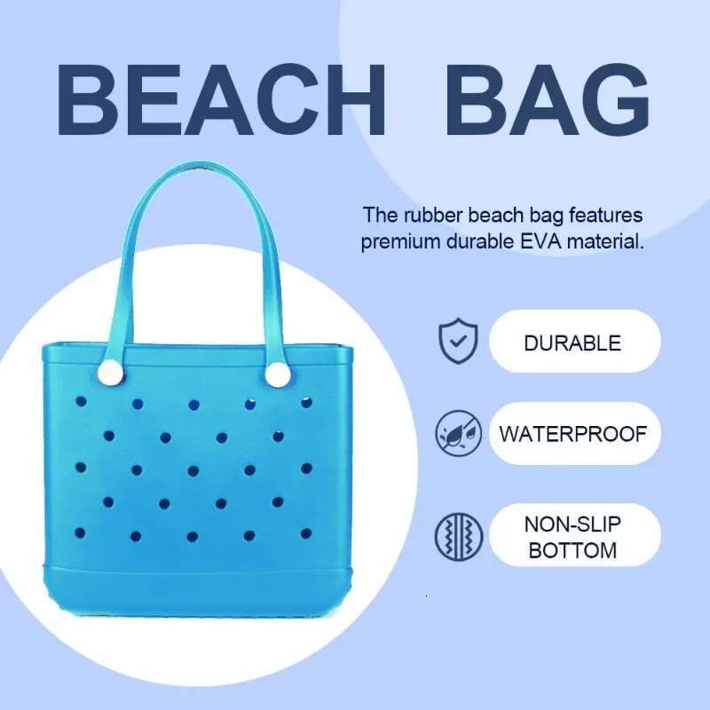 Large Eva Bag Fashion Mommy Diaper Storage Baskets Summer Rubber Tote Solid Color Jelly Beach Bags Sundries Organizer