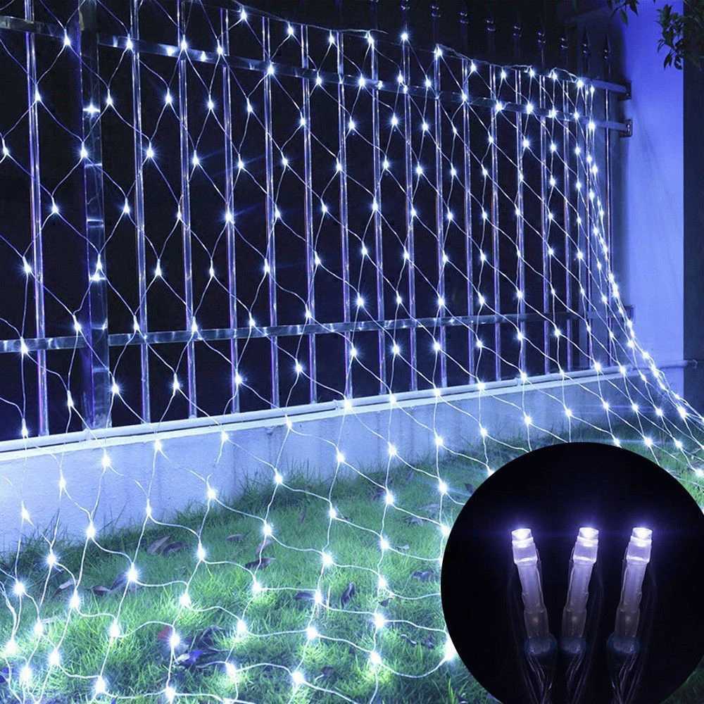 LED Net Mesh Fairy Light 1515M 32M 64M 108M Outdoor Waterproof Curtain String Lamp 110V 220V Xmas Wedding Party Decor W251107