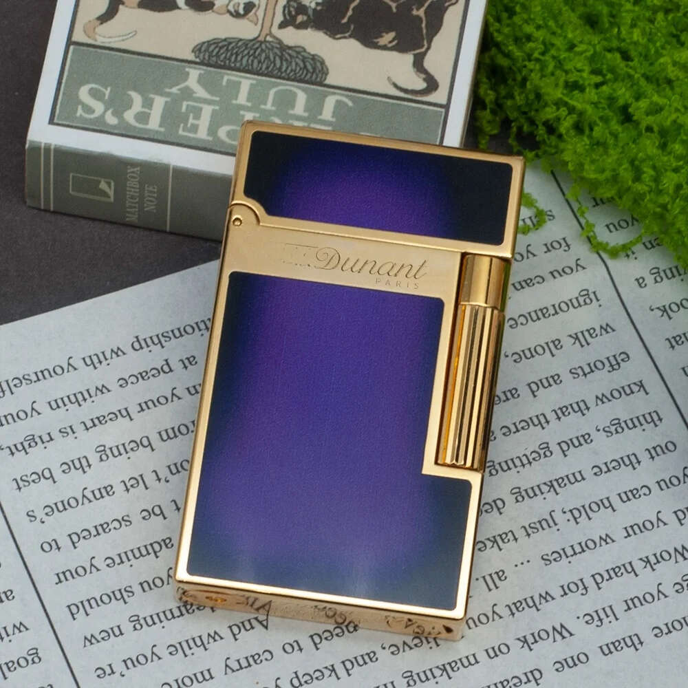 Natural Lacquer Pure Copper Ping Sound Luxury Butane Paris Lighter For Smokers Man Gift Cigarette Accessory High-Quality