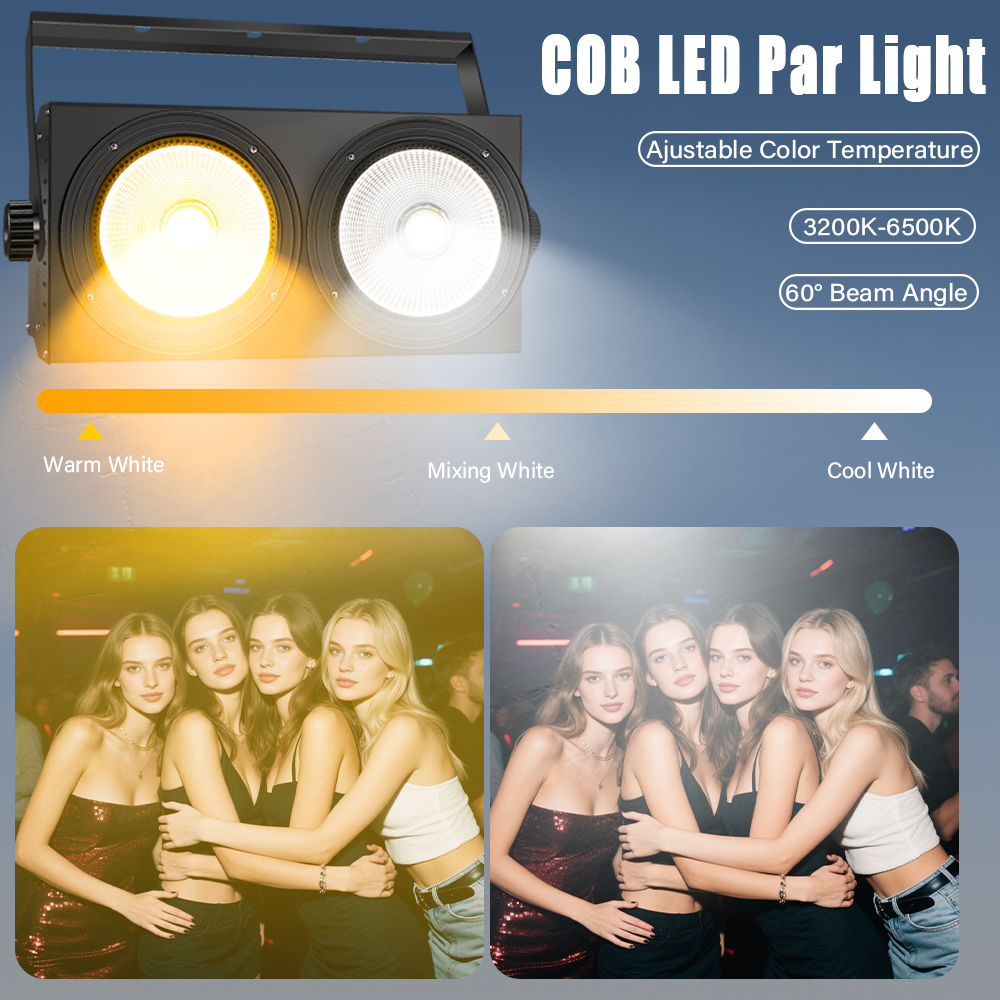 Stock In USA DHL/UPS 200W cob par light led Audience lamp lighting stage performance atmosphere lighting