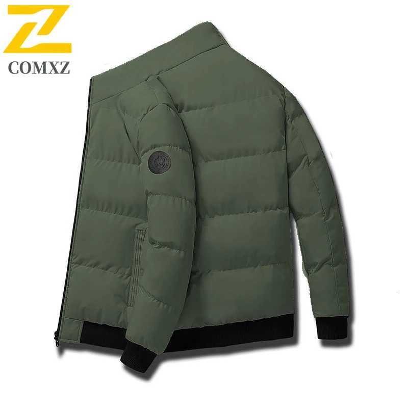 Winter High Quality Cotton Coat Black Stand Collar Fashion Epaulets Design Warm Coat Casual Outdoor Work Cold Proof Jacket 5XLT251107