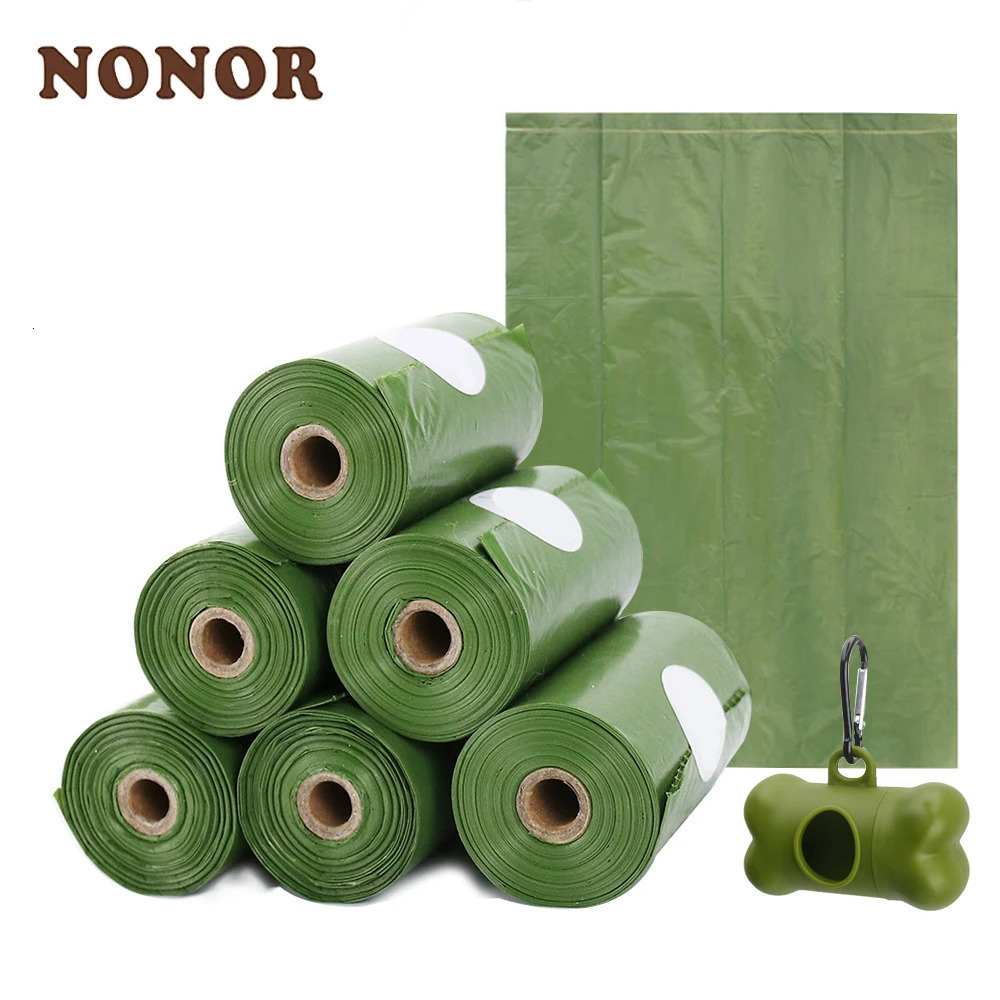 NONOR Pet Dog Poop Bag Biodegradable Bulk Biobased Odor Poop Bag Biodegradable Cat Garbage Bag Environmental Protection Dog Outdoor 250403