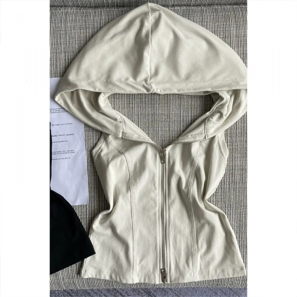Hoodie Y2k Winter Womens Retro 90s Ultra Thin Street Clothing Hip Hop Sportswear Gothic Casual Punk Sexy Girl 250403