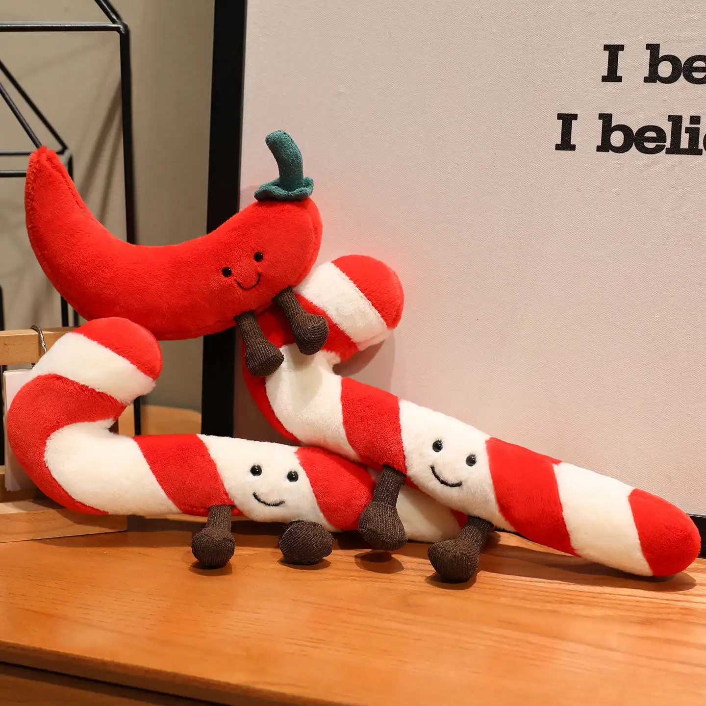 Holidry Cane Spicy Chili Plush Toys Festive Character Designs Soft Material Great Christmas Decorations Unique Presents Kid Girl C251107