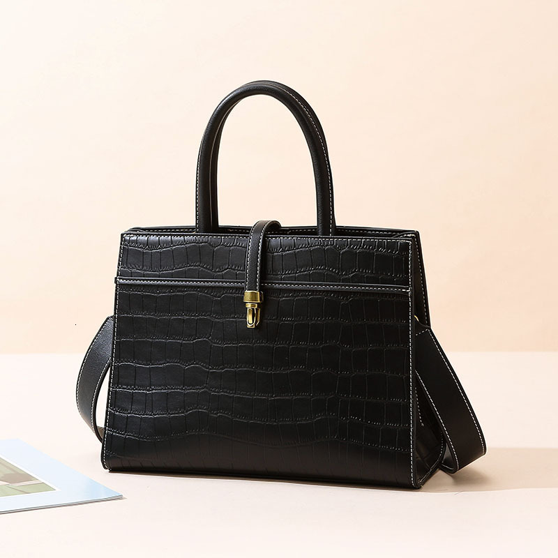 Crocodile Design Bag Women's Korean Version Fashion Large Capacity Tote Commuter Single Shoulder Crossbody Handbag