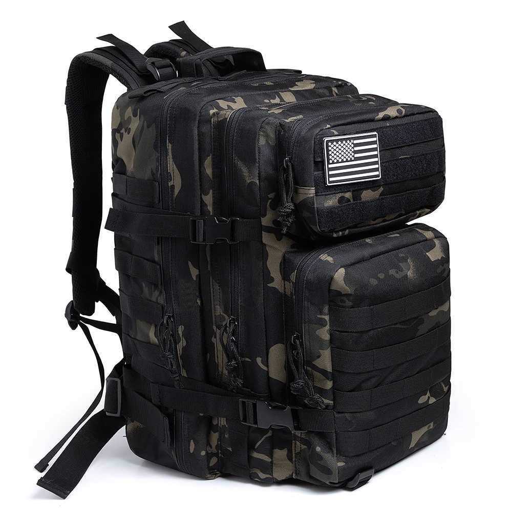 50L Tactical Backpack Men Camouflage Bags Molle backpack Hunting Trekking Rucksack Outdoor Waterproof Hking Treeking Bug Out BagC250407