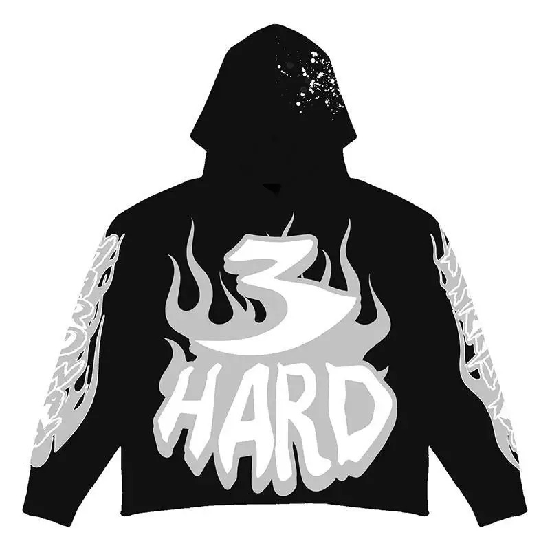 Y2K Zipper Hoodie Harajuku Hip Hop Punk Street Gothic Alphabet Printing Super Dalian Sweater Retro Loose Clothes 250403