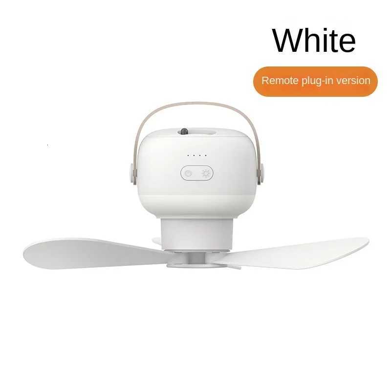 Portable wireless mini ceiling fan light USB fan with remote control stand night light home outdoor camping New Year giftsW251106