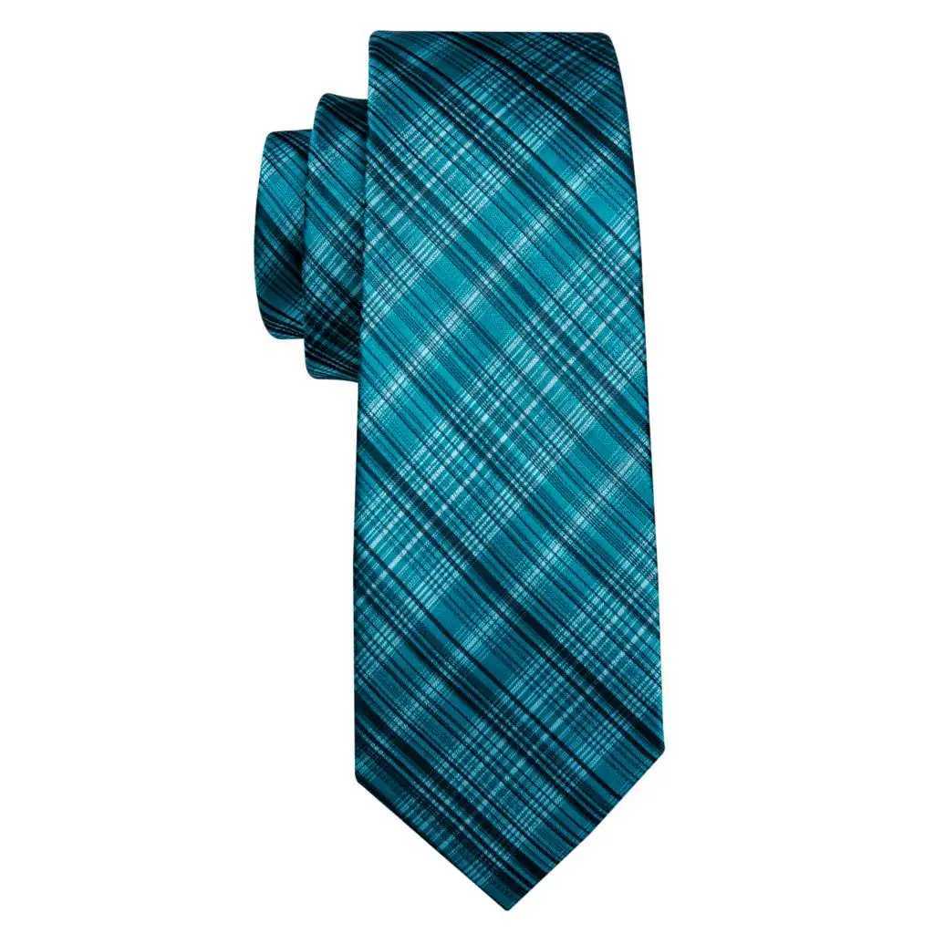 Barry. Plaid Silk Men Tie Handkerchief Cufflinks Set Designer Jacquard Checked Necktie for M Wedding Team Grosman Corp X250407