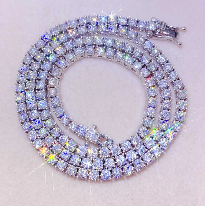 Elegant Moissanite 'Ice' Pendant Necklace for Him & Her Stylish Hip Hop Inspired Jewelry Piece