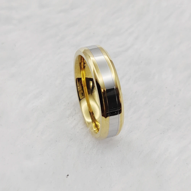 Wedding Rings USA Valentine's Day Jewelry Husband Man Golden Band Finger For Men Trending Jewellery 2025 Arrivals