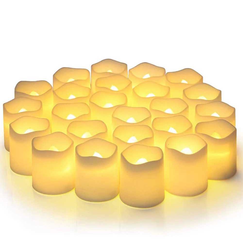 24Pcs/Set Flameless LED Candle Creative ing Led Tea Light Warm White Flameless Candle Halloween Christmas Decor Candle Light W251107