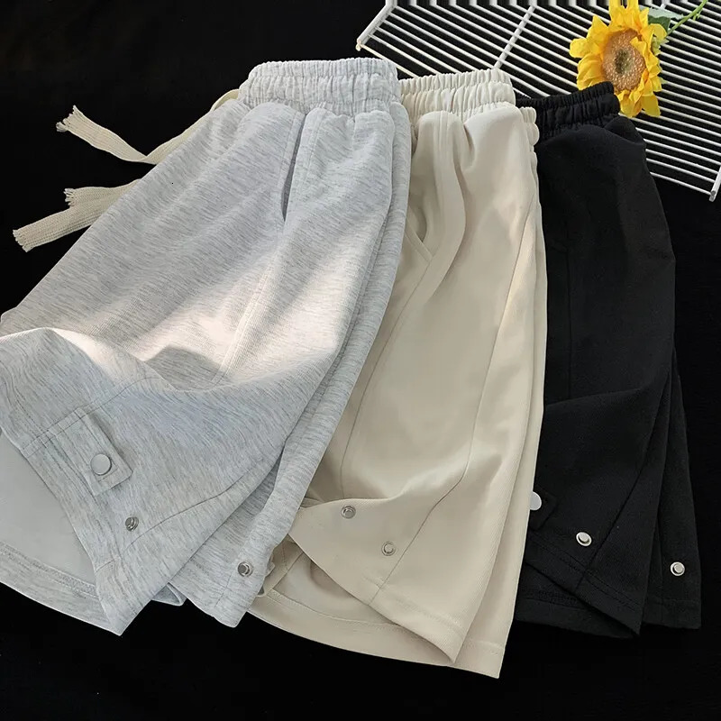 Summer ultrafine mens casual sports shorts wide leg fashion trend five minute 250313