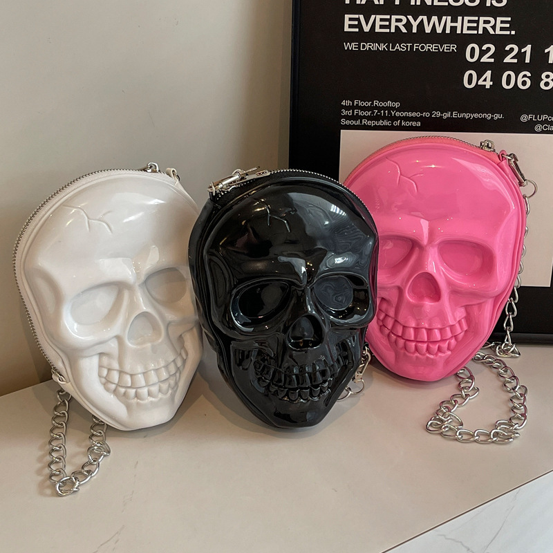 2025S Designer Women S Bag Shoulder Skull Coin Purse Mini Small Halloween Funny Crossbody Jelly Bag