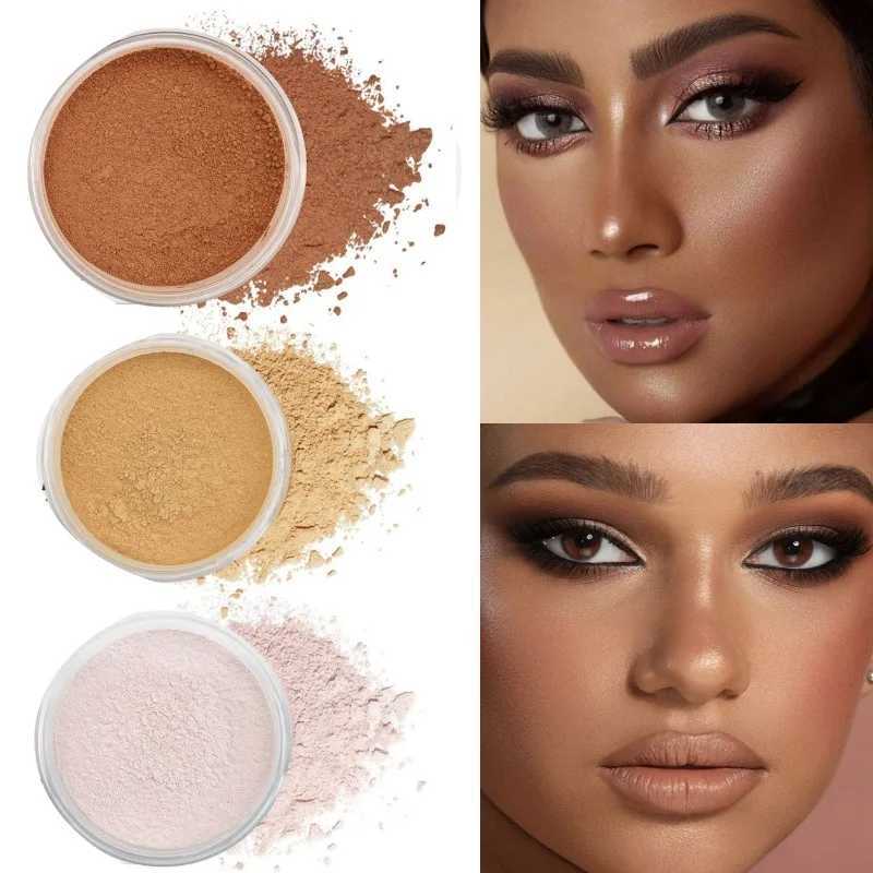 Oil control loose powder Natural smooth waterproof makeup powder Soft concealer High gloss mineral powder cosmeticsXJ250407