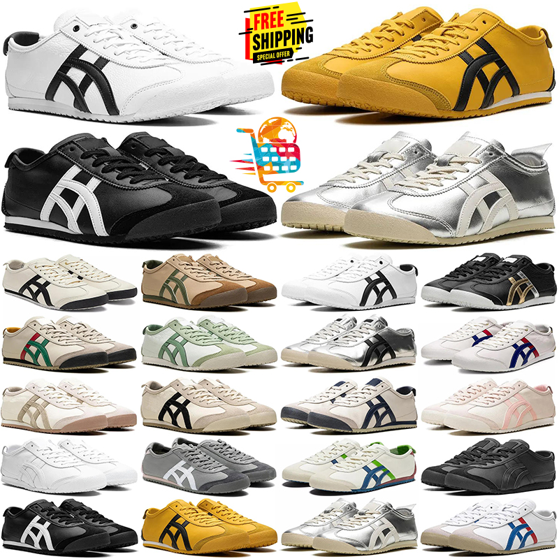 free shipping shoes designer sneakers tiger mexico 66 men women sneakers Triple Black White Pure Silver mens womens outdoor sports trainers casual runners fashion