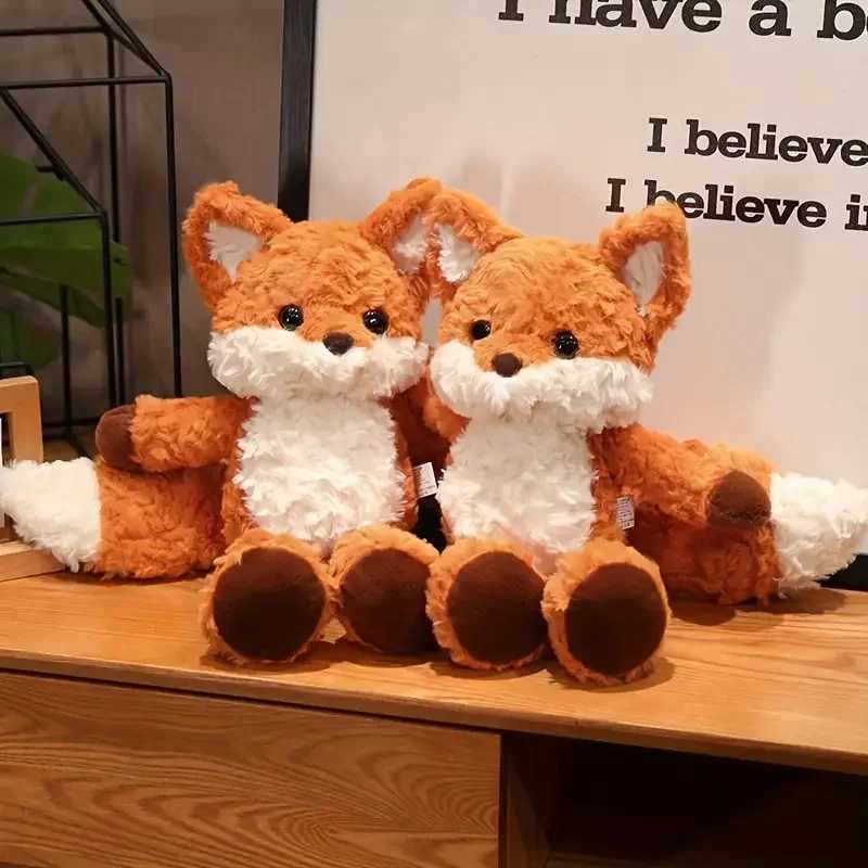 Adorable Red Fox Plush Toy Doll Soft Polyester Stuffed Animal Party Gift for Youngsters Girlfriend Birthday Holiday Christmas C251107