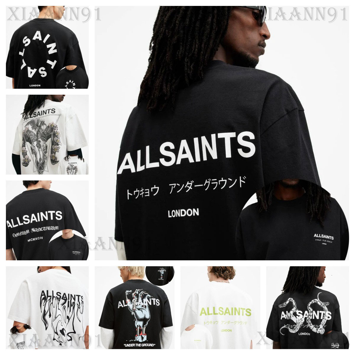 Designer Classic casual all saints t shirt mens women oversized t shirt all saintss tshirt y2k High Street Short Sleeve Clothing graphic Tee Cotton Summer sweatshirt