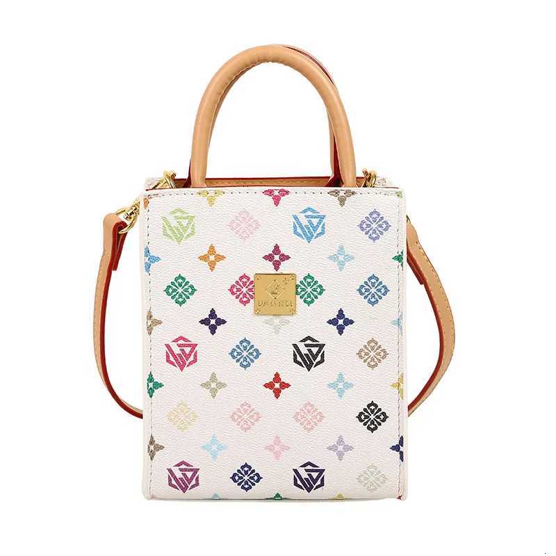 2025 Spring Summer Monogram Tote Bag for Women Korean-Inspired Adjustable Crossbody Strap Shoulder Purse with Top HandleW251106