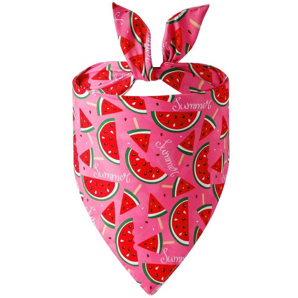 High Quality Sucado Dog Bandana Cute Fruit Printed Summer Soft Triangle Scarf Hoodie Durable Pet Kerchiefs Ice Cream Rabbit Watermelon Bandanas T25040