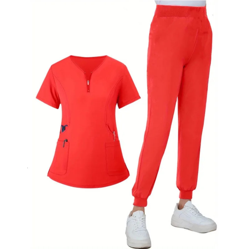 Selling Wholesale Hospital Uniform Thread Scrubs Nurse Soft Short Sleeve Scrub Suit Women Scrubs Uniforms Sets 250402
