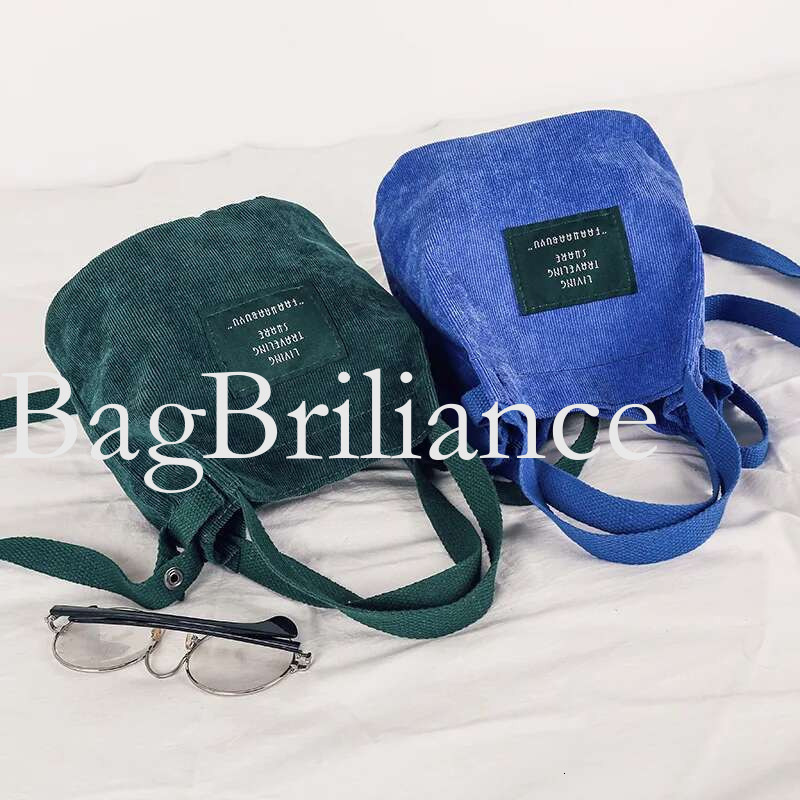 Women Mini Corduroy Shoulder Bag Female Small Canvas Handbag Little Tote Ladies Casual Vintage Purse Cloth Bucket Pouch For Girl