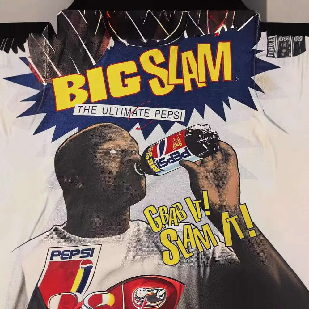 2025 American casual trendsetter BIC SLAM letter printed men's and women's summer pullover top