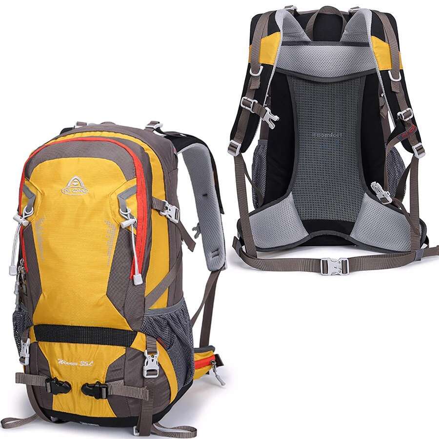 35L Outdoor Travel Hiking Climbing Backpack With Raincover For Men Women Framed Sports Trekking Camping Bag Daypack