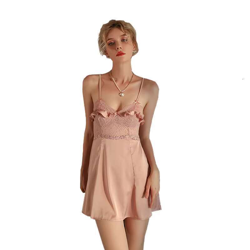 Wholesale Summer Pama Set Pure Desire Style Strap Women's Home Sexy Lace Sleeping Skirt Pamas For Women