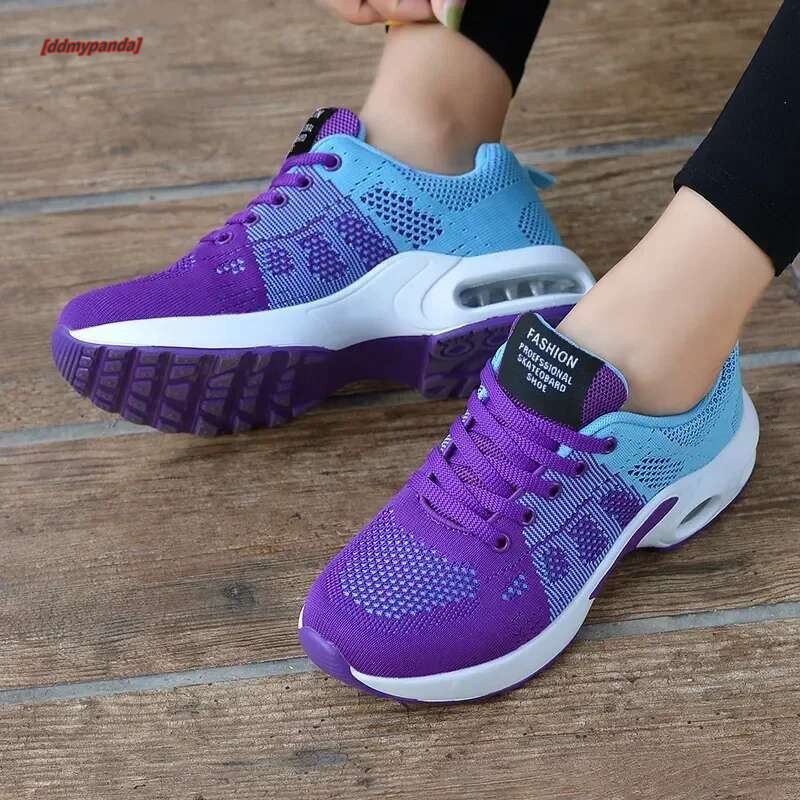 Running Women Breathable Outdoor Light Weight Sports Shoes Casual Walking Platform Ladies Sneakers Black 2021 ddmypanda