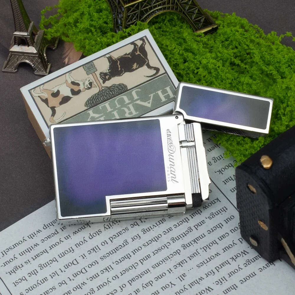 Natural Lacquer Pure Copper Ping Sound Luxury Butane Paris Lighter For Smokers Man Gift Cigarette Accessory High-Quality