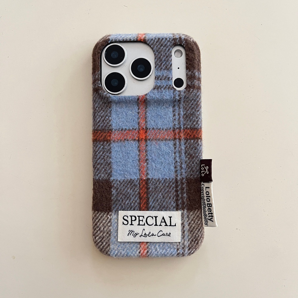 Velvet Color-Block Striped Phone Case Compatible with iPhone 17/16 Pro Simple Anti-Drop 15/14 Niche
