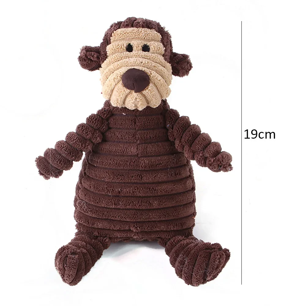 2025 new Corduroy Dog for Small Large Animal Plush Squeaky Puppy Chew Toys Bite Resistant Pet Toy For Dogs