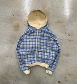 Harajuku simple Korean design casual versatile couple zipper cardigan Y2K early autumn retro double-sided plaid hooded jacketY251107