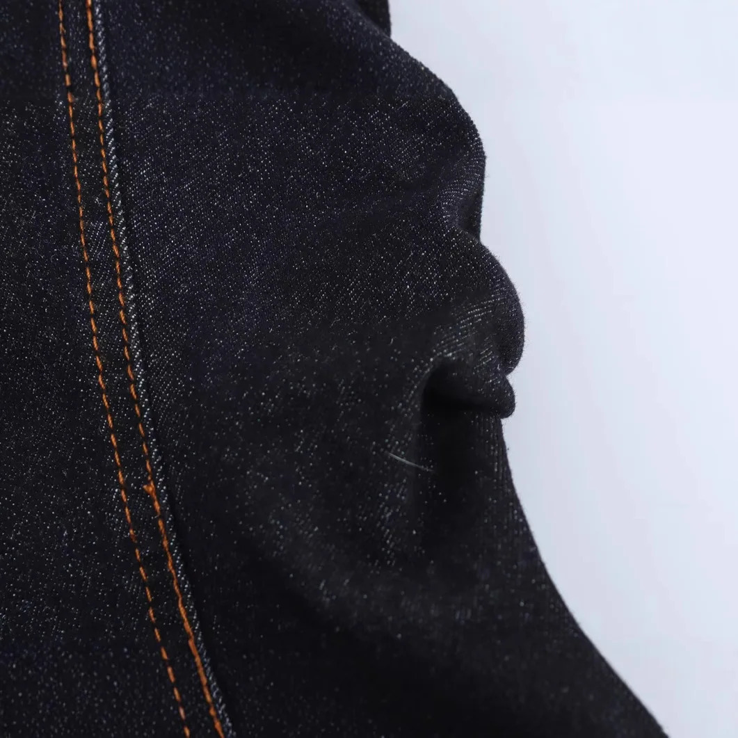 ZBZA Womens Slimming Denim Shirt with Collar Long Sleeve Single Chest Pocket Wrinkled Waist Spring and Summer Collection Casual Unique 250407