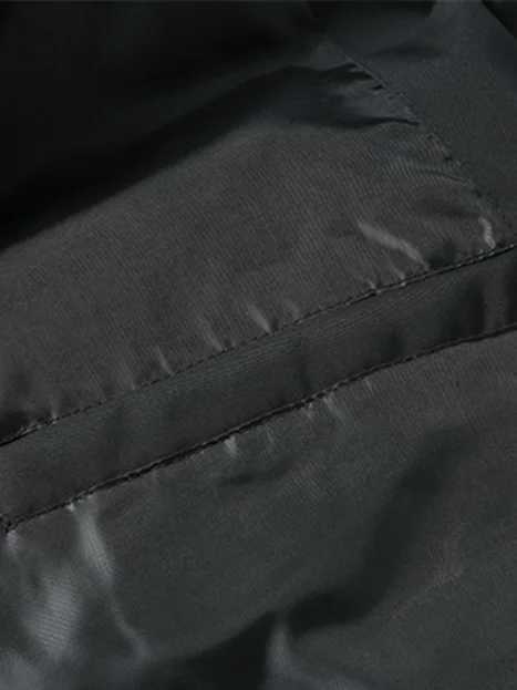 Color - Blocked Army Green Black Down Jacket Water - Resistant Shell Adjustable Cuffs Retro - Inspired Puffer Cold - WeathT251107