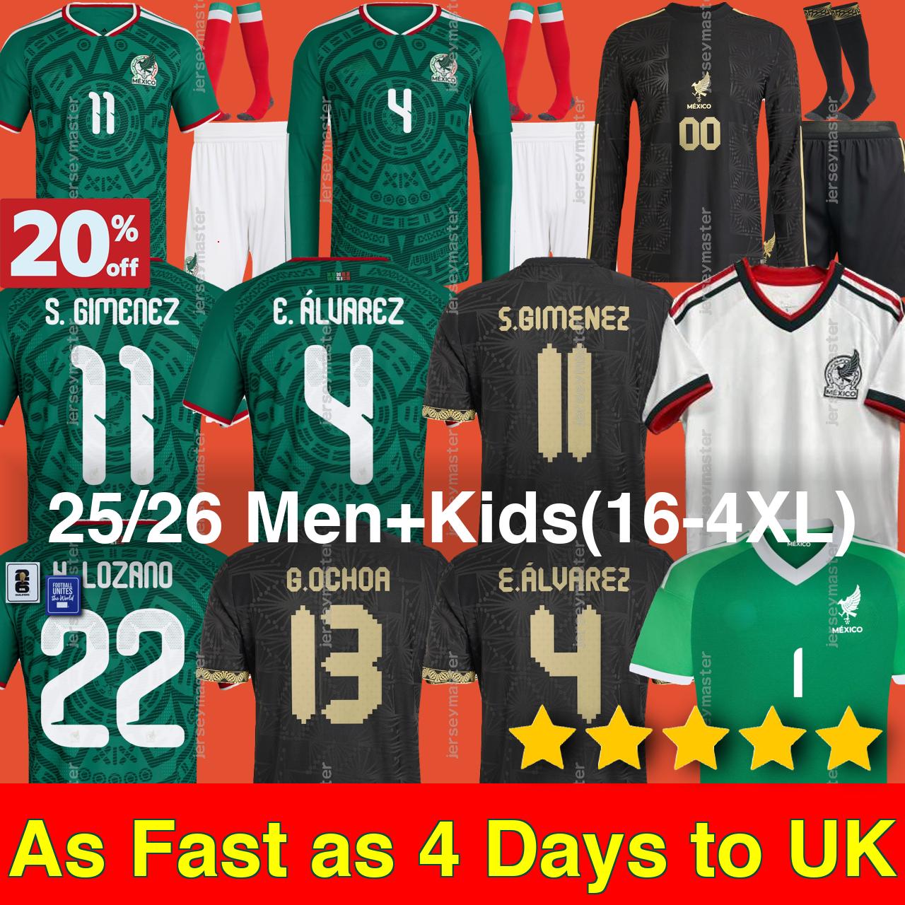 Mexico jersey 2025 2026 World Cup 2026 QUALIFIERS RAUL CHICHARITO Mexico Soccer Jerseys LOZANO DOS SANTOS Men Kids Football Shirts Uniforms football kits Fans 4XL