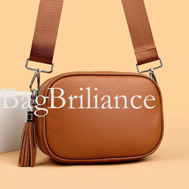 High Quality Cowhide Shoulder for Women Messenger Bags Ladies Genuine Leather Handbag Purse Female Casual Crossbody Bag
